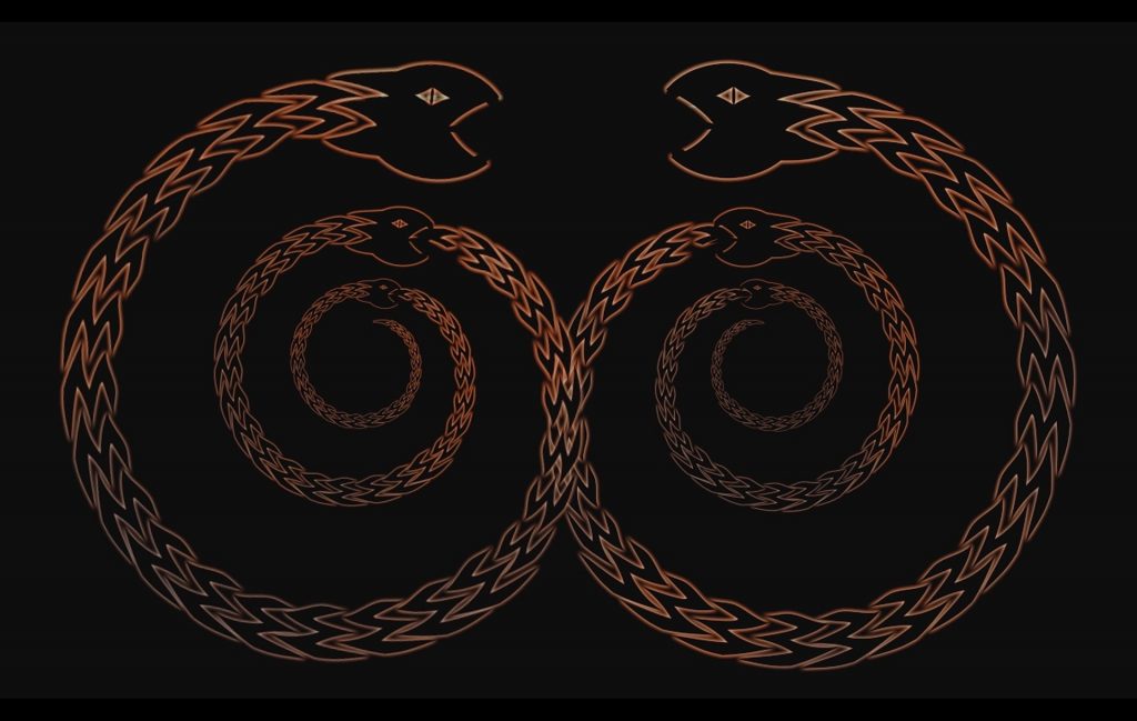 Ouroboros is an ancient symbol depicting a serpent or dragon eating its own tail.